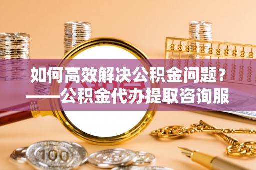 铁锋如何高效解决公积金问题？——公积金代办提取咨询服务指南