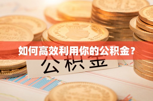 铁锋如何高效利用你的公积金？