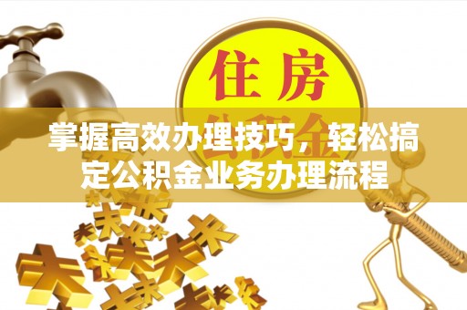 铁锋掌握高效办理技巧，轻松搞定公积金业务办理流程