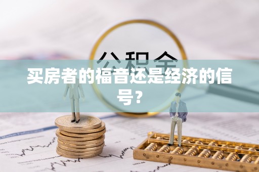 铁锋买房者的福音还是经济的信号？