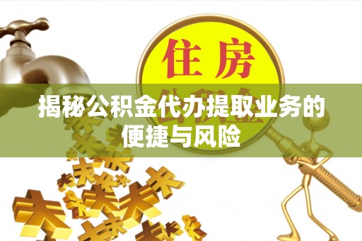 铁锋揭秘公积金代办提取业务的便捷与风险